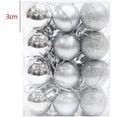 thumbnail image 5 of 24 Christmas baubles for decoration and celebrations, silver, 5 of 5