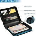 thumbnail image 6 of 3 Ring Zipper Binder with Shoulder Strap Waterproof Trapper Keeper 2 Inch D-Ring 500 Sheets Capacity Shark Swimming in Fish Schools, 6 of 8