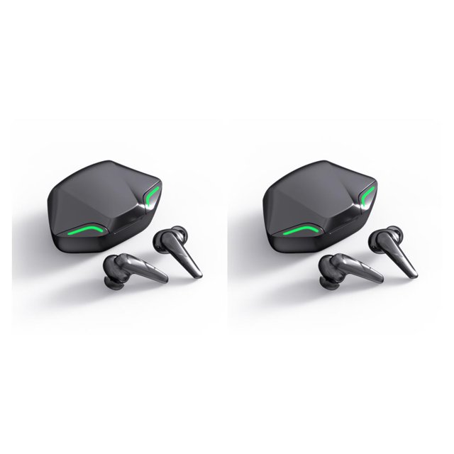 Moyic Auriculares inalámbricos Llamada manos libres Compatible con Bluetooth 5.2 Auriculares con reducción de ruido Auriculares con micrófono Negro 2piezas