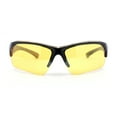 thumbnail image 2 of Xloop Mens Night Driving Blue Light Filter Half Rim Plastic Sport Sunglasses Black Brown - Yellow, 2 of 4