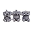 thumbnail image 2 of 3Pcs Baby Elephant Statue Sculpture Resin Figurine Ornaments for Office Home gray, 2 of 8
