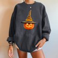 thumbnail image 2 of Sweat-shirts à Imprimé Citrouille Halloween pour Femmes Pull à Manches Longues Pull Col Rond, 2 of 6