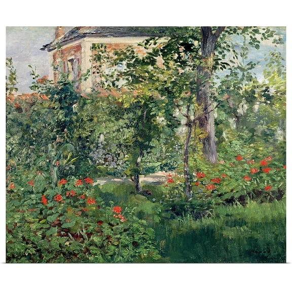 Great BIG Canvas | Rolled Edouard (1832-1883) Manet Poster Print entitled The Garden at Bellevue, 1880