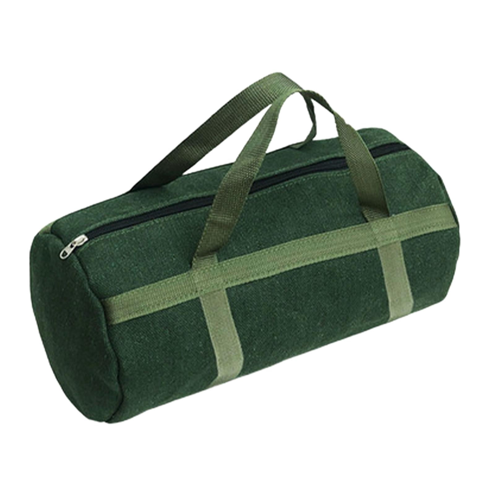 figatia Canvas Tool Bag Tool Organizer Bag Wide Mouth Pouch Carrying Case Thick Heavy Duty Tools Case Tool Tote for Worker Woodworker 70x30cm
