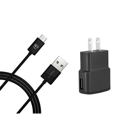 Orange Cable Power Cable - Samsung Galaxy S2, S3, S4, and {GALAXY NOTE 4} Truwire & Trupower Micro USB Home Travel Charger Cable Cord 3 Ft (1M) and Home Adapter for Samsung Galaxy S II/2 Skyrocket HD, Galaxy S Aviator, Galaxy S