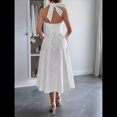thumbnail image 4 of Vestido de Fiesta para Mujer, de Satén Bordado, con Corsé en Forma de A y Corte en A para Cóctel. L, 4 of 7