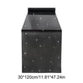 thumbnail image 2 of BSJJY Table Runner Polyester Mirror Sequin Checkered Shiny Glitter Party Decor for Wedding Birthday Banquet Home Table Setting Black, 2 of 5