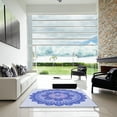 thumbnail image 6 of Ahgly Company Indoor Round Patterned Blue Angel Blue Area Rugs, 4' Round, 6 of 6
