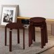 thumbnail image 2 of Songqin Stackable Bentwood Stools Set of 4, 18-Inch Height Backless Counter Chairs with Round Top, Anti-Slip Felt Pad, Portable School Stool for Dining Room, Kitchen, Classroom, Dark Coffee, 2 of 18