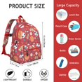 thumbnail image 6 of Red Sport Balls Football Backpack for School,Schoolbag with Adjustable Shoulder Straps & Padded Back,13.4"x11"x4.7", 6 of 6