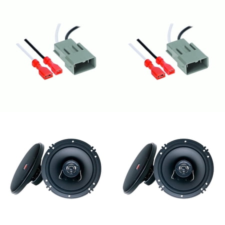 Cerwin Vega XED62 Speakers 6.5 inch for Honda Civic 2002-2020 Upgrade Kit - 4 Pack of XED Series with Harness, Coaxial 6 1/2 Car Audio Front Door and Rear Deck Speakers