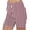 Red, variant on Lenpel Biker Shorts for Women Soft Striped High Waisted Stretch Workout Yoga Shorts Athletic Running Shorts