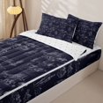 thumbnail image 3 of Homewish Navy Western Line Zipper Twin Comforter Sets with Fitted Sheet and 2 Pillowcases,Cow Cactus Desert Zipper Bedding Set For Boys,Reversible,4pcs, 3 of 7