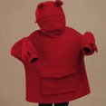thumbnail image 2 of LEAVINGSUO Sweatshirt for Women Long Sleeve,Fashion Women's Stitching Three-dimensional Cute Design Pullover Sweatershirt, 2 of 7
