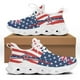 thumbnail image 1 of Zapatillas de deporte de malla con cordones para mujer, estilo moderno, con estampado de la bandera de Inglaterra, planas, ligeras y gruesas,, 1 of 6