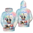 thumbnail image 3 of Happy Birthday Cute Puppy Australian Shepherd with Cake Gifts Party Hat All Over Print 3D Hoodie Unisex Merch Hoodies Aussie Dog Lover Gifts - 00029, 3 of 6