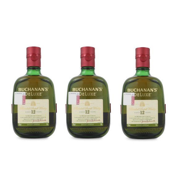 Paquete Whisky Buchanan'S Deluxe 12 Blended Scotch 750Ml X3
