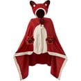 thumbnail image 2 of Cute Fox Costume Blanket, Halloween Blanket, Adult Wearable Blanket, Fox Blanket Hoodie Oversized Soft Sherpa Hoodie Women Throw Cloak Wrap Soft Throw Blanket, 2 of 9