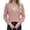 Hot Pink, variant on V Neck Tops for Women Wrap Front Long Sleeve Shirt Pullover Top Fall Work Office Long Sleeve Blouse Tee Pink 2XL