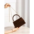 thumbnail image 5 of Women's Satin Evening Bag Top Handle Clutch Purse, Pleated Formal Handbag for Wedding Guest Party Prom Dinner, 5 of 7