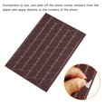 thumbnail image 4 of Unique Bargains Photo Corner Sticker PVC Self Adhesive Picture Mounting Label Brown 20 Sheets/2040 Pcs, 4 of 5