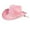 Pink, variant on Cowboy Hats for Kids Stripe of Rhinestones Cowboy Hat for Girls Breathable with Adjustable Chin Rope Western Style Pink