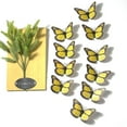 thumbnail image 5 of 10 unidades de pegatinas de pared 3D de mariposas naranjas de PVC, realistas, removibles y reutilizables, para la decoración de paredes, mesas y dormitorios en primavera, verano y otoño, 5 of 5
