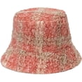 thumbnail image 6 of CoCopeaunts Winter Womens Bucket Hat Classic Retro Plaid Basin Cap Casual Outdoor Hundred Take Lamb Wool Warm Fisherman Hat, 6 of 8