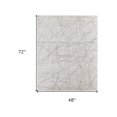 thumbnail image 3 of 9' X 12' Gray and Ivory Abstract Hand Woven Area Rug, 3 of 6