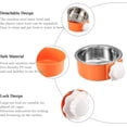 thumbnail image 3 of Xlhshop Dog Crate Bowl, Hanging Stainless Steel Removable Pet Crate Water & Food Bowls, Pet Cage Feeder Container Coop Cup for Cat Puppy Birds Rats Guinea Pigs Rabbit Hamster (2PCS), 3 of 7