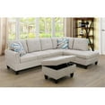 thumbnail image 3 of Star Home Living 3PC Flannelette Right Facing Sectional Sofa with Ottoman, 3 of 6