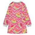 thumbnail image 6 of Girls' long-sleeved dress Watermelon Girls' A-line dress with ribbed cuffs Soft and comfortable, 6 of 6