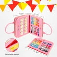 thumbnail image 6 of Airhive Busy Board for Fine Motor Skills, Montessori Toy for Autism, Travel Toy for Toddlers, Preschool Learning Toys for 1 2 3 4 Year Old, Gift for Girls & Boys, Pink, 6 of 7