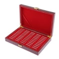 thumbnail image 2 of Caja de Almacenamiento de Monedas - Caja de Presentación de Monedas de Maciza para 50 Monedas / (diámetro de hasta 27 Mm) CUTICAT Contenedor de monedas de madera, 2 of 6