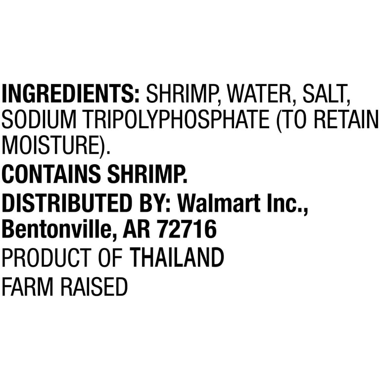 Great Value Frozen Cooked Medium Peeled & Deveined Tail-on Shrimp, 12 oz Bag (41-60 Count per lb)