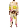 thumbnail image 5 of Kll Donuts Sleepwear Mens Flannel Pajamas,Long Cotton Pj Set, 5 of 9