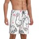 thumbnail image 2 of Balery Alpacas and Hearts Pantalones cortos de pijama de punto de algodón para hombre con cinturilla y bolsillos-XX-Large, 2 of 6
