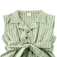 thumbnail image 3 of Combinaison à Col Rabattu Jambe Large pour Bébé Fille Romper avec Bande de Ceinture, 3 of 7