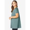 thumbnail image 3 of Roaman's Women's Plus Size Cotton Ultimate Scoopneck Swing Tunic, 3 of 6