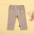 thumbnail image 3 of KEINXS Toddler Baby Girls Leggings Rib Knit Bottom Pants with Pocket Fall Winter Warm Clothes Black 5-6 Years, 3 of 7