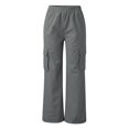 thumbnail image 5 of FASHIONWT Casual Pockets Straight Fit Women Cargo Pants, 5 of 6