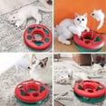 thumbnail image 5 of -in-1 cat toy with mouse, cat rotating teaser feather and ball (red), 5 of 5