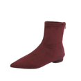 thumbnail image 3 of EKVAHL Women's Low-Heeled Boots Close Pointed Toe Versatile Ankle Booties Suede Slip-on Zipper Solid-Color Short Bootie Outdoor Daily Casual Shoes, 3 of 6