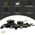 thumbnail image 2 of Thyme & Table 12 Piece Aluminum Cookware Set, Pots and Pans Set -Gold Hardware, 2 of 10