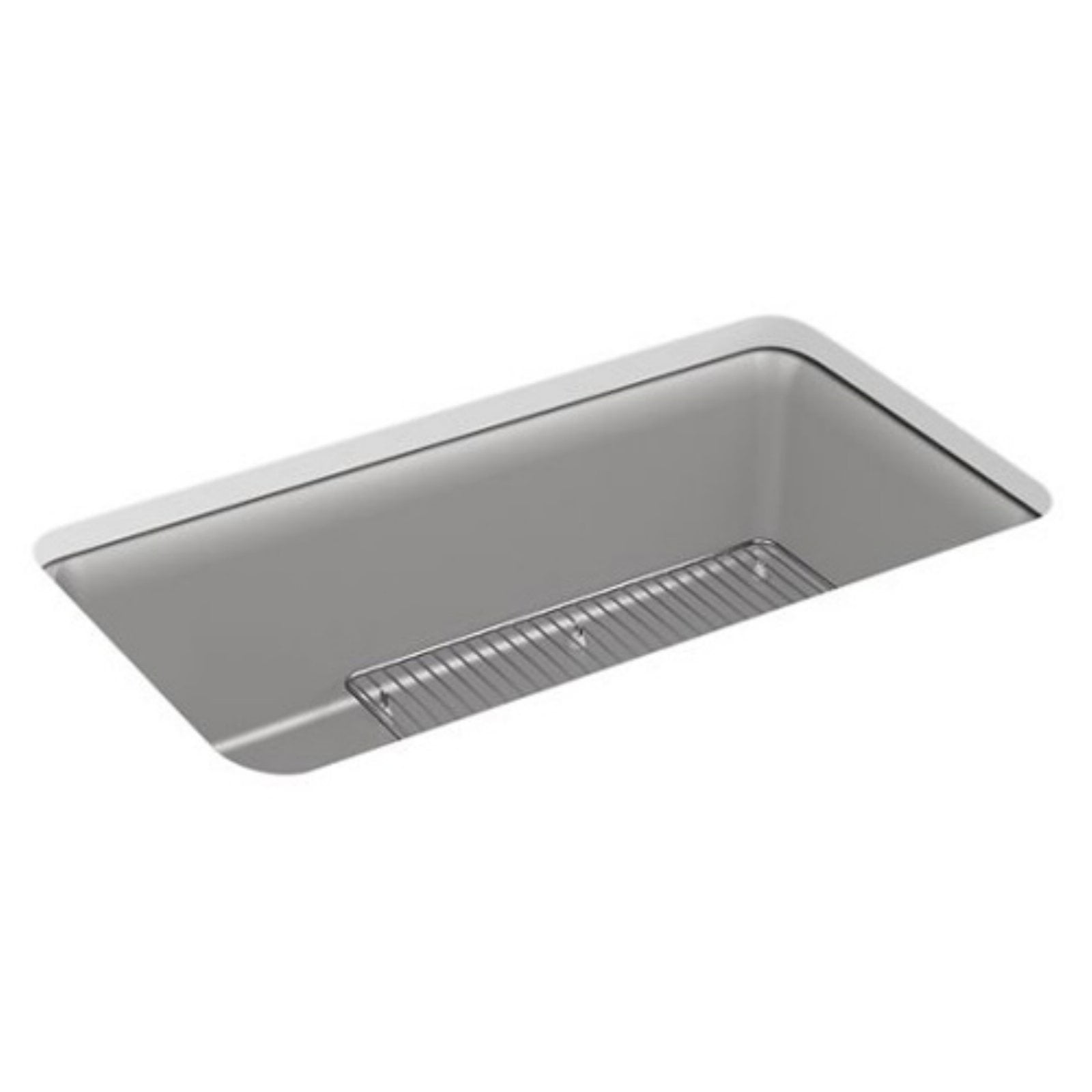 Kohler K8206CM Undermount Single Basin Kitchen Sink with Sink Rack