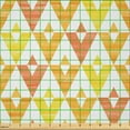 thumbnail image 2 of Ambesonne Geometric Fabric by the Yard Microfiber, Composition of Triangles, 2 Yards, Orange Yellow Rust, 2 of 4