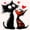 Fluffy Loving Cats, variant on Fluffy Loving Cats Flannel Bath Mat 16x24 Inches, Soft Absorbent Non-Slip Bathroom Rug, Machine Washable Floor Mat for Shower