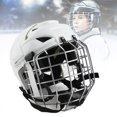 thumbnail image 3 of Hockey Helmet Combo with Cage, Ice Hockey Helmet Face  Cage, Ice Hockey Player Helmet, Ice Hockey Protective Gear for Hockey and Bull Riding Rodeo Youth Size White, 3 of 7