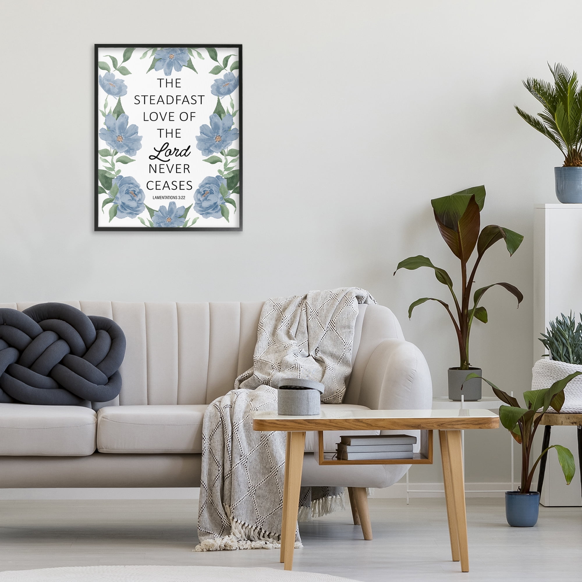 Stupell Industries Steadfast Love Of The Lord Black Framed Giclee Art, design by Lucille Price