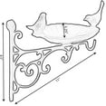 thumbnail image 6 of Outdoor Garden Wall Mounted Hanging Iron Bird Bath and Feeder Decor, Bronze, 6 of 7